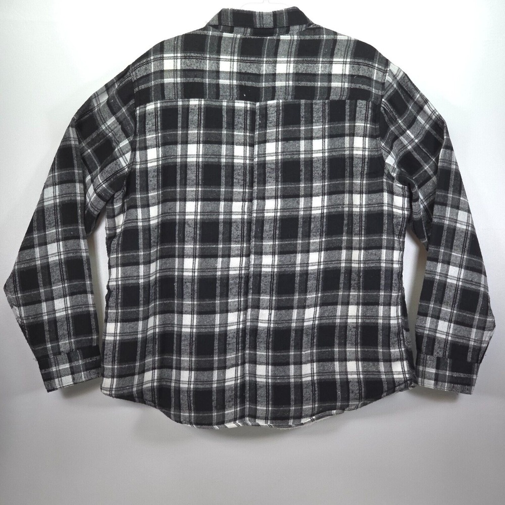 Tallwoods Flannel Shacket Mens XL Tartan Plaid Sherpa Lined Heavyweight Barn - Picture 2 of 16